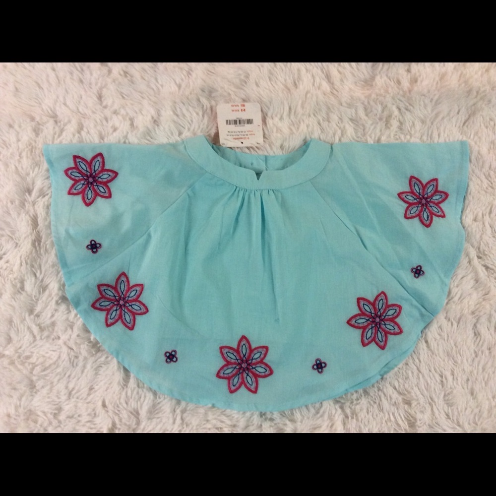 Gymboree Butterfly Sleeve Blouse 6-12 Months NWT